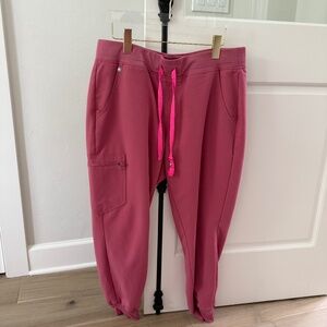 FIGS Zamora QUARTZ BCA (Breast Cancer Awareness) Jogger Scrub Pants - Size Large